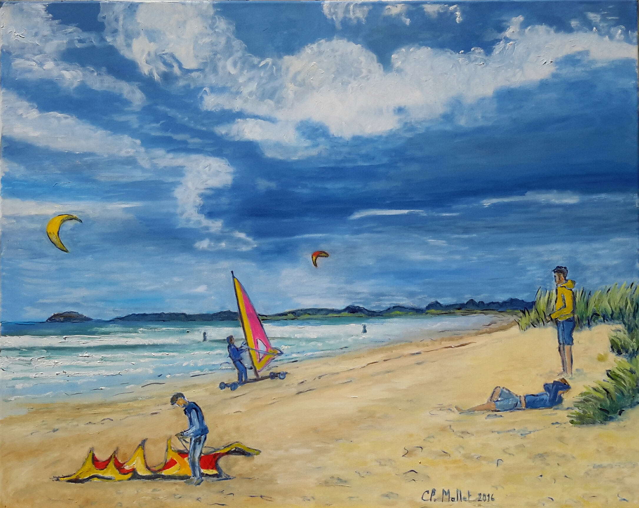 La plage des kite-surfeurs