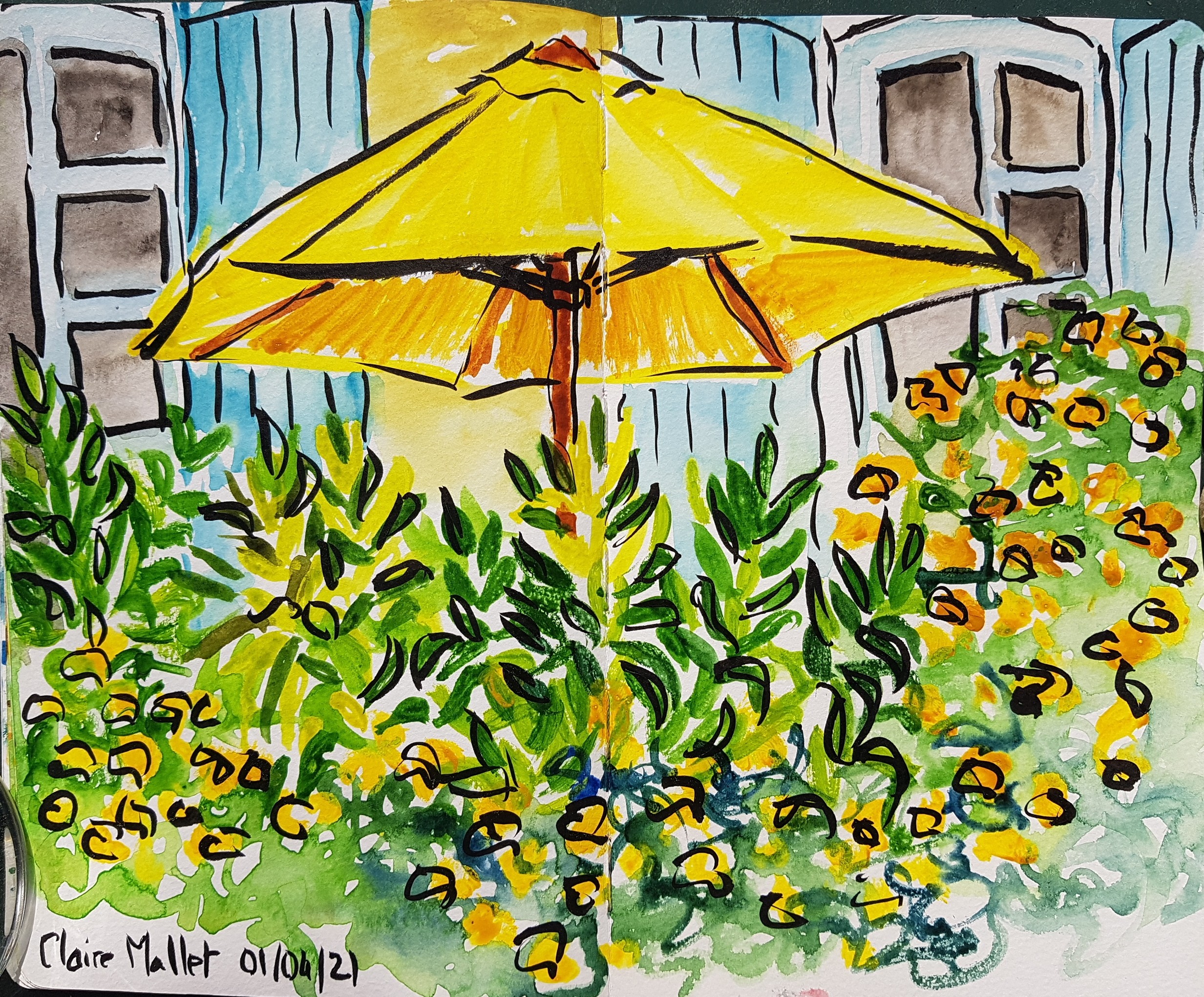 Le parasol jaune claire mallet