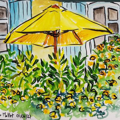 Le parasol jaune claire mallet