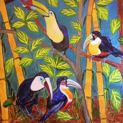 Tryptique Toucans (Bas)