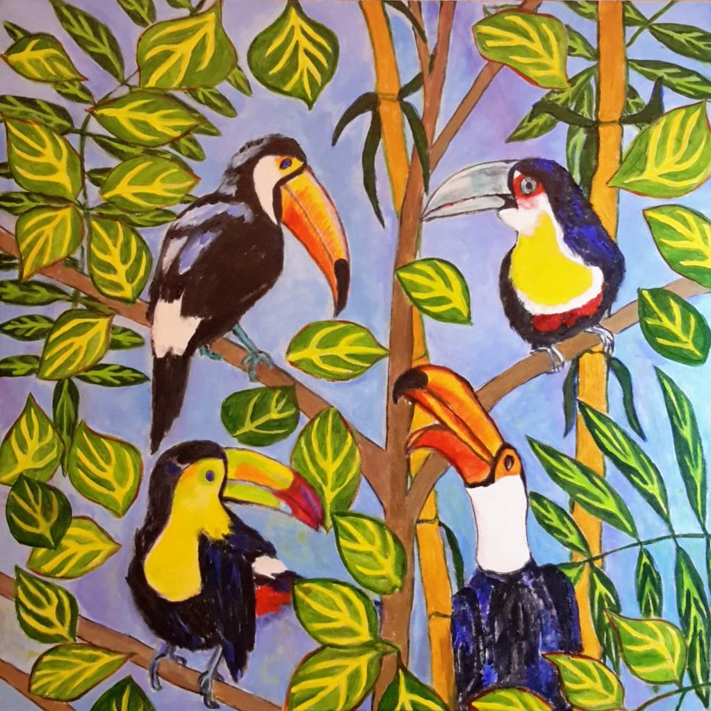 Tryptique Toucans Haut