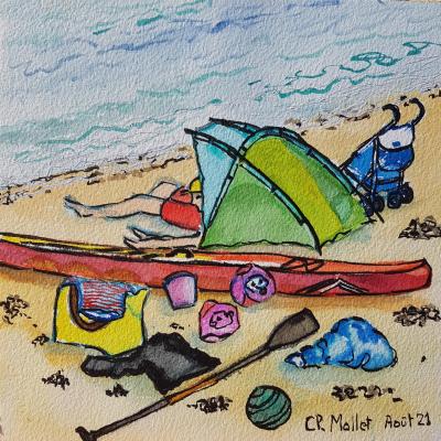 Claire mallet croquis de plage